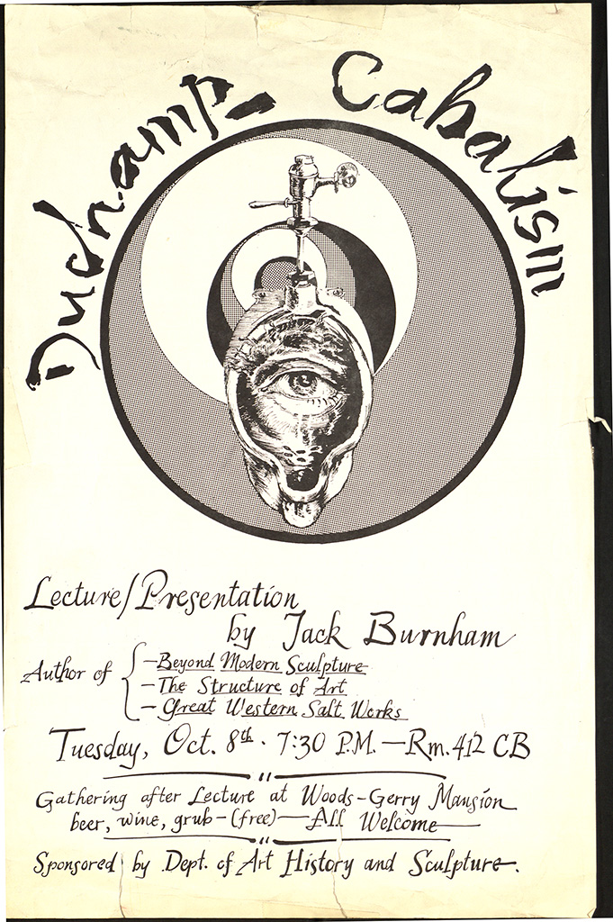 Poster announcing Burnham's lecture on Duchamp at RISD (year unknown)